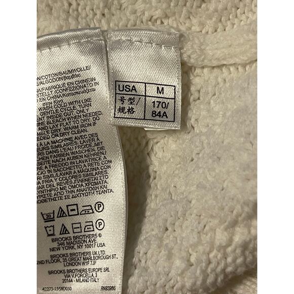 Brooks Brothers Red Fleece Cardigan Women's Medium Cream Red White & Blue - Picture 12 of 12